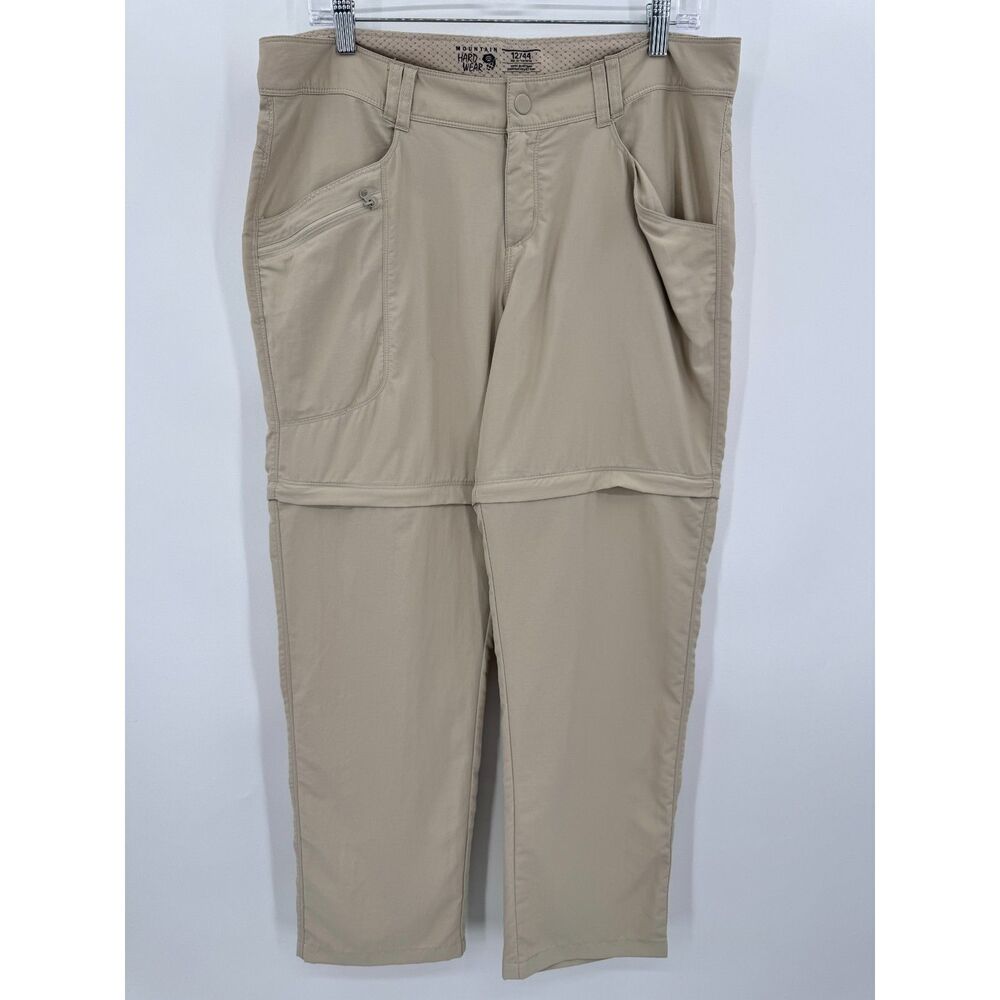 MOUNTAIN HARD WEAR Khaki Convertible Outdoor Lightweight Hiking Pants Size 12/44